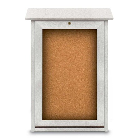 United Visual Products Outdoor Enclosed Combo Board, 48"x36", Gold Frame/Black Porc & Cinnabar UVCB4836ODG-BLKPORC-CINNABA
